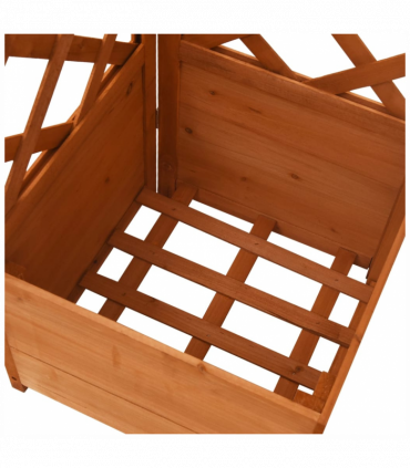 vidaXL Corner Trellis Planter 40x40x150 cm Solid Fir Wood