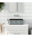 vidaXL Countertop Basin Black and Blue Rectangular 46x35.5x13 cm Ceramic