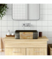 vidaXL Countertop Basin Black and Brown Rectangular 46x35.5x13 cm Ceramic