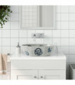vidaXL Countertop Basin Grey and Blue Oval 47x33x13 cm Ceramic