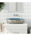 vidaXL Countertop Basin Multicolour Oval 59x40x15 cm Ceramic