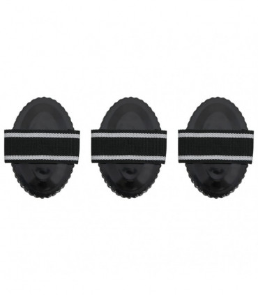 vidaXL Curry Combs 3 pcs Black Steel