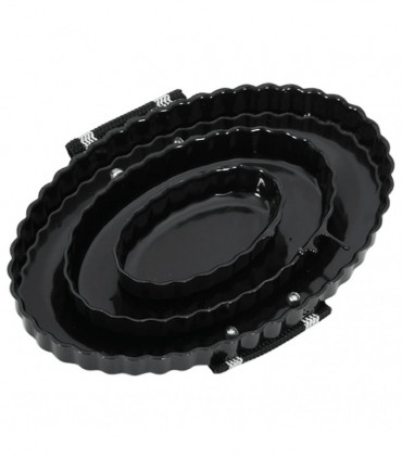 vidaXL Curry Combs 3 pcs Black Steel