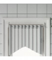 vidaXL Curtain Rails 2 pcs White and Silver 60-105 cm Aluminium