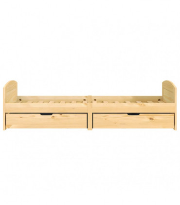 vidaXL Day Bed with 2 Drawers IRUN 90x200 cm Solid Wood Pine