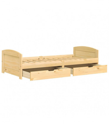 vidaXL Day Bed with 2 Drawers IRUN 90x200 cm Solid Wood Pine