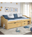 vidaXL Day Bed with 3 Drawers IRUN 90x200 cm Solid Wood Pine