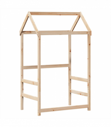 vidaXL Day Bed with Roof without Mattress 80x200 cm Solid Wood