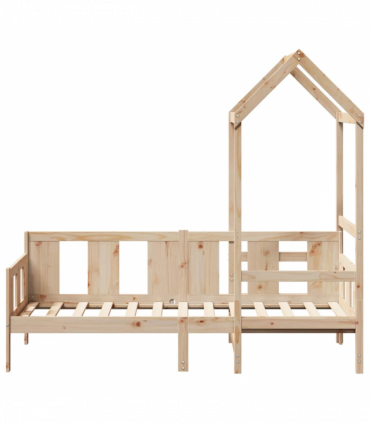 vidaXL Day Bed with Roof without Mattress 80x200 cm Solid Wood