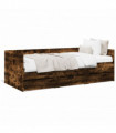 vidaXL Daybed with Drawers Smoked Oak 75x190 cm Engineered Wood