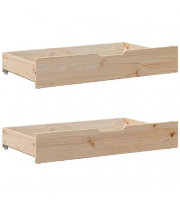 vidaXL Daybed with Trundle and Drawers without Mattress 90x200 cm