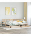 vidaXL Daybed with Trundle and Drawers without Mattress 90x200 cm