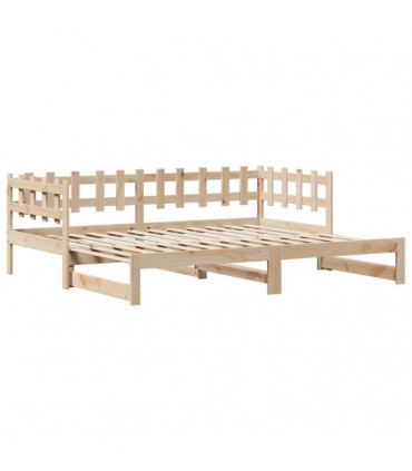 vidaXL Daybed with Trundle and Drawers without Mattress 90x200 cm