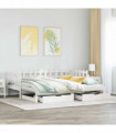 vidaXL Daybed with Trundle and Drawers without Mattress White 90x190 cm Single
