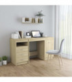 vidaXL Desk Sonoma Oak 140x50x76 cm Engineered Wood