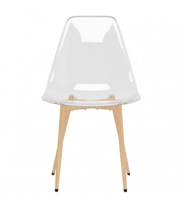 vidaXL Dining Chairs 2 pcs Transparent PET