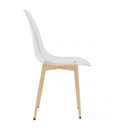 vidaXL Dining Chairs 2 pcs Transparent PET