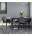 vidaXL Dining Chairs 4 pcs Grey PP