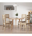 vidaXL Dining Chairs 4 pcs Solid Acacia Wood