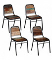 vidaXL Dining Chairs 4 pcs Solid Reclaimed Wood