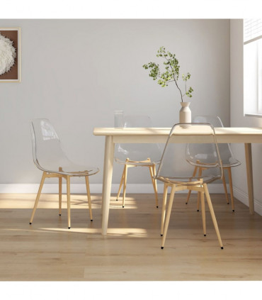 vidaXL Dining Chairs 4 pcs Transparent PET