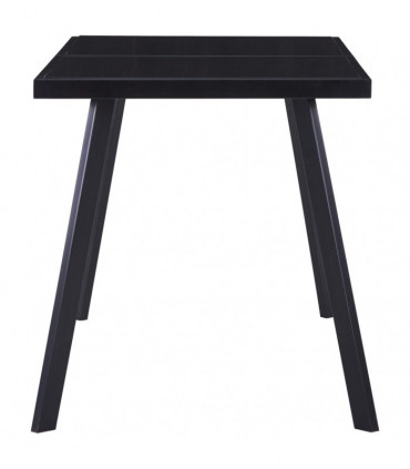 vidaXL Dining Table Black 140x70x75 cm Tempered Glass