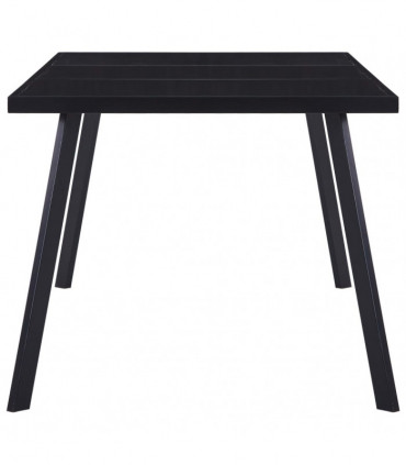 vidaXL Dining Table Black 160x80x75 cm Tempered Glass