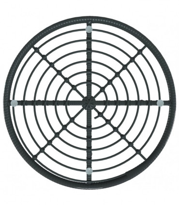 vidaXL Dining Table Black Ø80 cm Tempered Glass and Steel