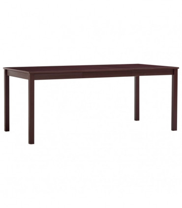 vidaXL Dining Table Dark Brown 180x90x73 cm Pinewood