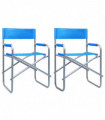 vidaXL Director's Chairs 2 pcs Steel Blue