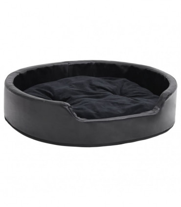 vidaXL Dog Bed Black 79x70x19 cm Plush and Faux Leather