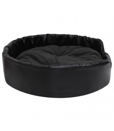 Dog Bed Black 90x79x20 cm Plush and Faux Leather