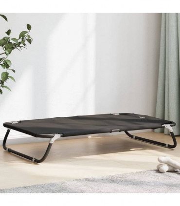 vidaXL Dog Bed Foldable Anthracite Oxford Fabric and Steel