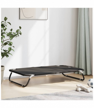 vidaXL Dog Bed Foldable Anthracite Oxford Fabric and Steel