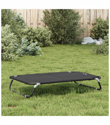 vidaXL Dog Bed Foldable Anthracite Oxford Fabric and Steel