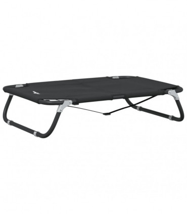 vidaXL Dog Bed Foldable Anthracite Oxford Fabric and Steel