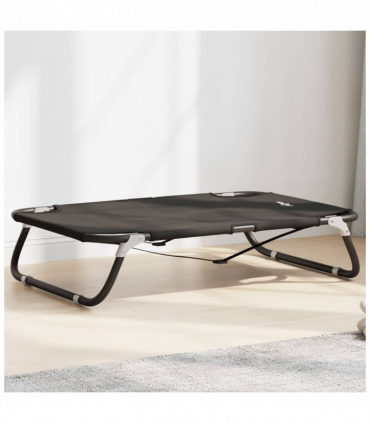 vidaXL Dog Bed Foldable Anthracite Oxford Fabric and Steel