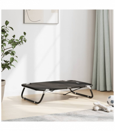vidaXL Dog Bed Foldable Anthracite Oxford Fabric and Steel