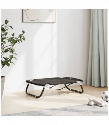 vidaXL Dog Bed Foldable Anthracite Oxford Fabric and Steel