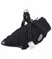 vidaXL Dog Coat with Harness Waterproof Reflective Black M
