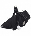 vidaXL Dog Coat with Harness Waterproof Reflective Black XL