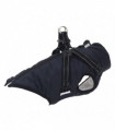 vidaXL Dog Coat with Harness Waterproof Reflective Navy Blue XL