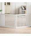 vidaXL Dog Gate Foldable 2 Panels White 160 cm Poplar Wood