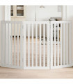 vidaXL Dog Gate Foldable 3 Panels White 150 cm Poplar Wood