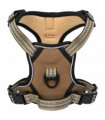 vidaXL Dog Harness with Lead & Collar Adjustable Brown L