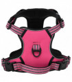 vidaXL Dog Harness with Reflective Stripes Adjustable Pink M