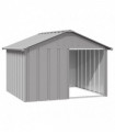 vidaXL Dog House Grey 116.5x103x81.5 cm Galvanised Steel