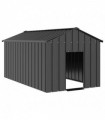 vidaXL Dog House with Roof 114x202x101 cm Galvanised Steel