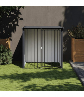 vidaXL Dog House with Roof Black 110x103x109 cm Galvanised Steel