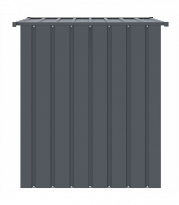 vidaXL Dog House with Roof Black 110x103x109 cm Galvanised Steel